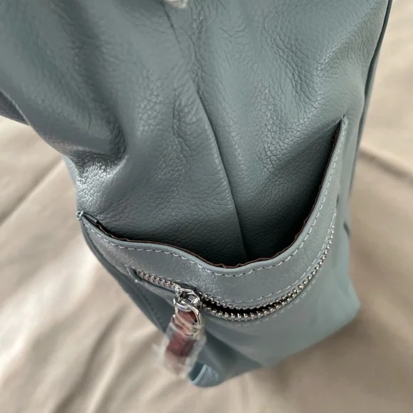 Bostanten Women Blue Leather Hobo Bag Shoulder Strap Tote Large Crossbody NEW - Picture 6 of 10